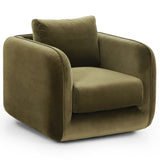 Malakai Swivel Chair, Surrey Olive-Furniture - Chairs-High Fashion Home