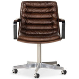 Malibu Arm Desk Chair, Antique Whiskey-Furniture - Office-High Fashion Home