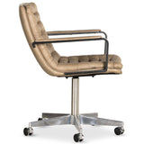 Malibu Arm Desk Chair, Natural Washed Mushroom-Furniture - Office-High Fashion Home