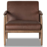 Markia Leather Chair, Brickhouse Dark Brown