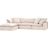 Mateo 4 Piece Modular Sectional, Romo Linen - Modern Furniture - Sectionals - High Fashion Home