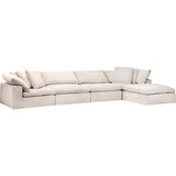 Mateo 5 Piece Modular Sectional, Romo Linen - Modern Furniture - Sectionals - High Fashion Home