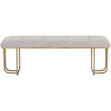 Maverick Bench, Belfast Heather Grey-Furniture - Chairs-High Fashion Home