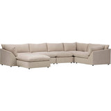 Maverick Sectional, Daly Linen-Furniture - Sofas-High Fashion Home