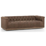 Maxx Leather Sofa, Umber Grey-Furniture - Sofas-High Fashion Home