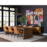 Merwin Dining Table, Medium Brown-Furniture - Dining-High Fashion Home