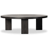 Mesa Large Round Coffee Table, Ebony-Furniture - Accent Tables-High Fashion Home