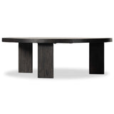 Mesa Large Round Coffee Table, Ebony-Furniture - Accent Tables-High Fashion Home