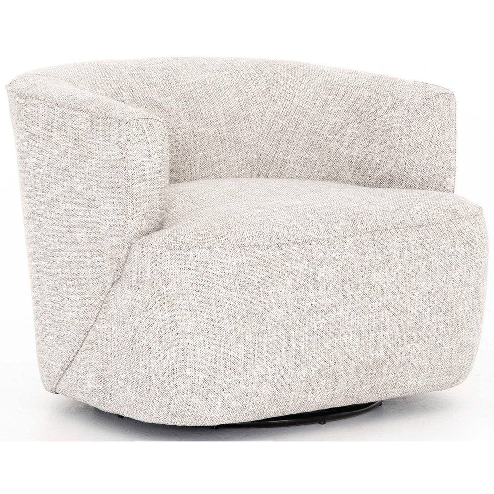 Mila Swivel Chair, Brazos Dove-Furniture - Chairs-High Fashion Home