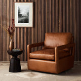 Olson Leather Swivel Chair, Sonoma Butterscotch