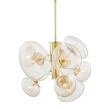 Opera 9 Light Chandelier, Aged Brass-Lighting-High Fashion Home