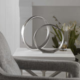 Orbits Ring Sculpture, Nickel-Accessories-High Fashion Home