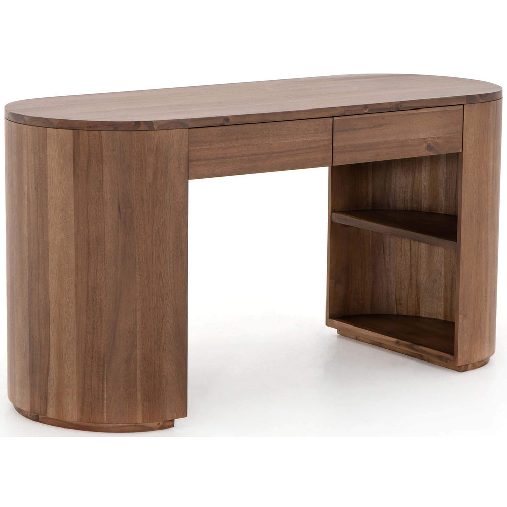 Pilar Desk, Caramel Brown - Furniture - Office - High Fashion Home