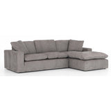 Plume 2 Piece 136 "Sectional, Harbor Grey