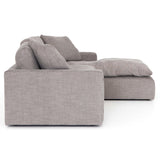 Plume 2 Piece 136 "Sectional, Harbor Grey