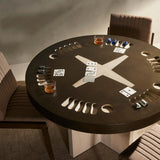 Poker Table, Bleached Guanacaste-Furniture - Accent Tables-High Fashion Home