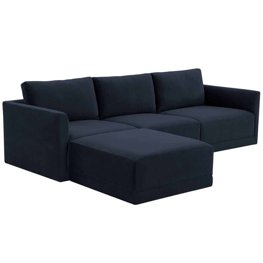 Willow Modular Sectional, Navy-Furniture - Sofas-High Fashion Home