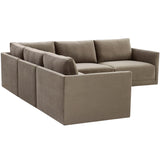 Willow Modular L Sectional, Taupe-Furniture - Sofas-High Fashion Home