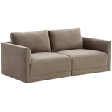 Willow 2 Piece Modular Loveseat, Taupe-Furniture - Sofas-High Fashion Home