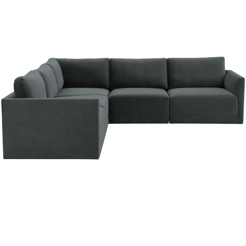 Willow Modular L Sectional, Charcoal-Furniture - Sofas-High Fashion Home