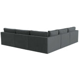 Willow Modular L Sectional, Charcoal-Furniture - Sofas-High Fashion Home