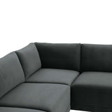 Willow Modular L Sectional, Charcoal-Furniture - Sofas-High Fashion Home