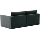 Willow 2 Piece Modular Loveseat, Charcoal-Furniture - Sofas-High Fashion Home