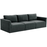 Willow 3 Piece Modular Sofa, Charcoal-Furniture - Sofas-High Fashion Home