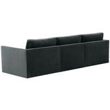 Willow 3 Piece Modular Sofa, Charcoal-Furniture - Sofas-High Fashion Home