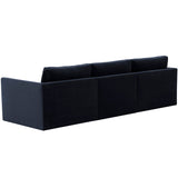 Willow 3 Piece Modular Sofa, Navy-Furniture - Sofas-High Fashion Home