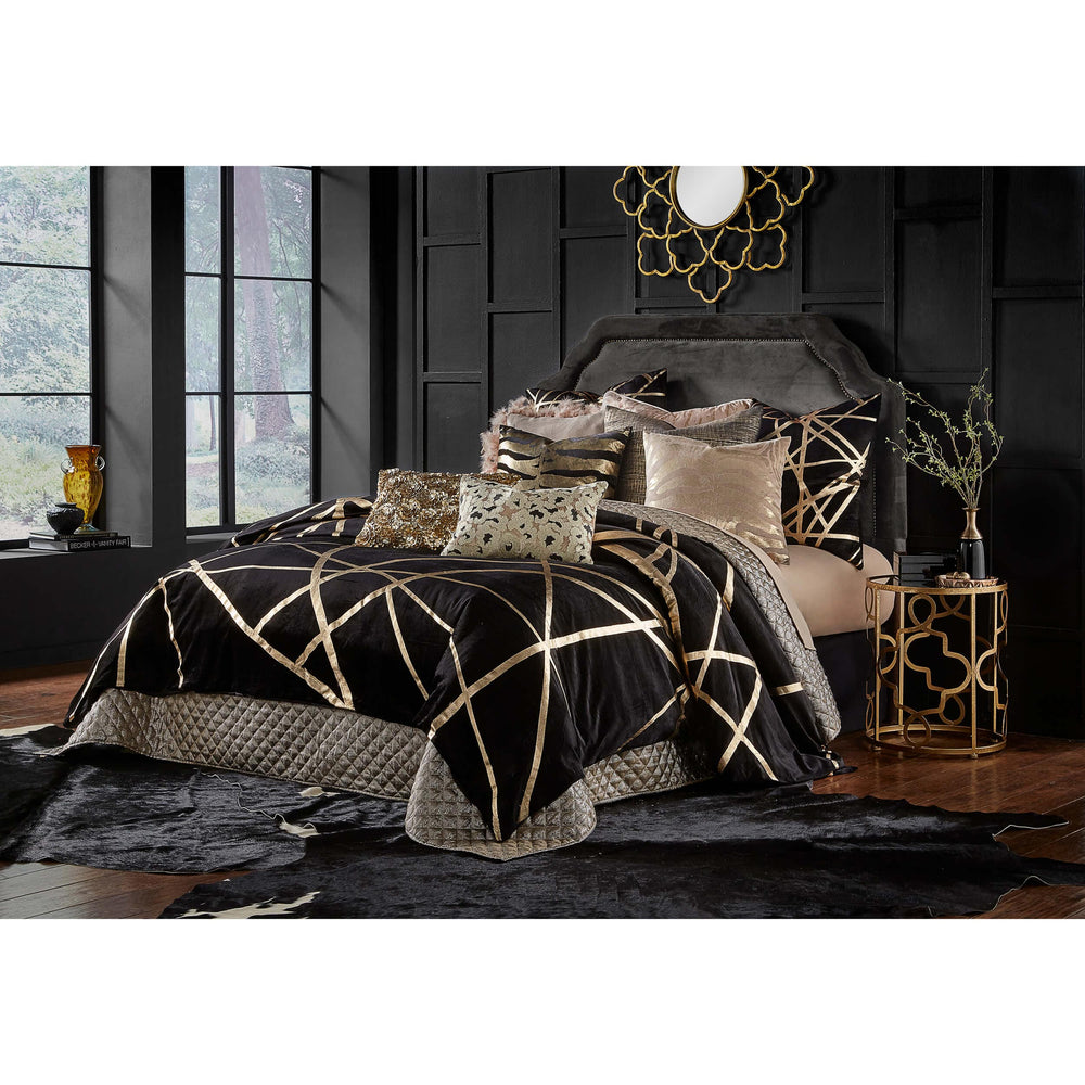 Rica Duvet, Black/Gold