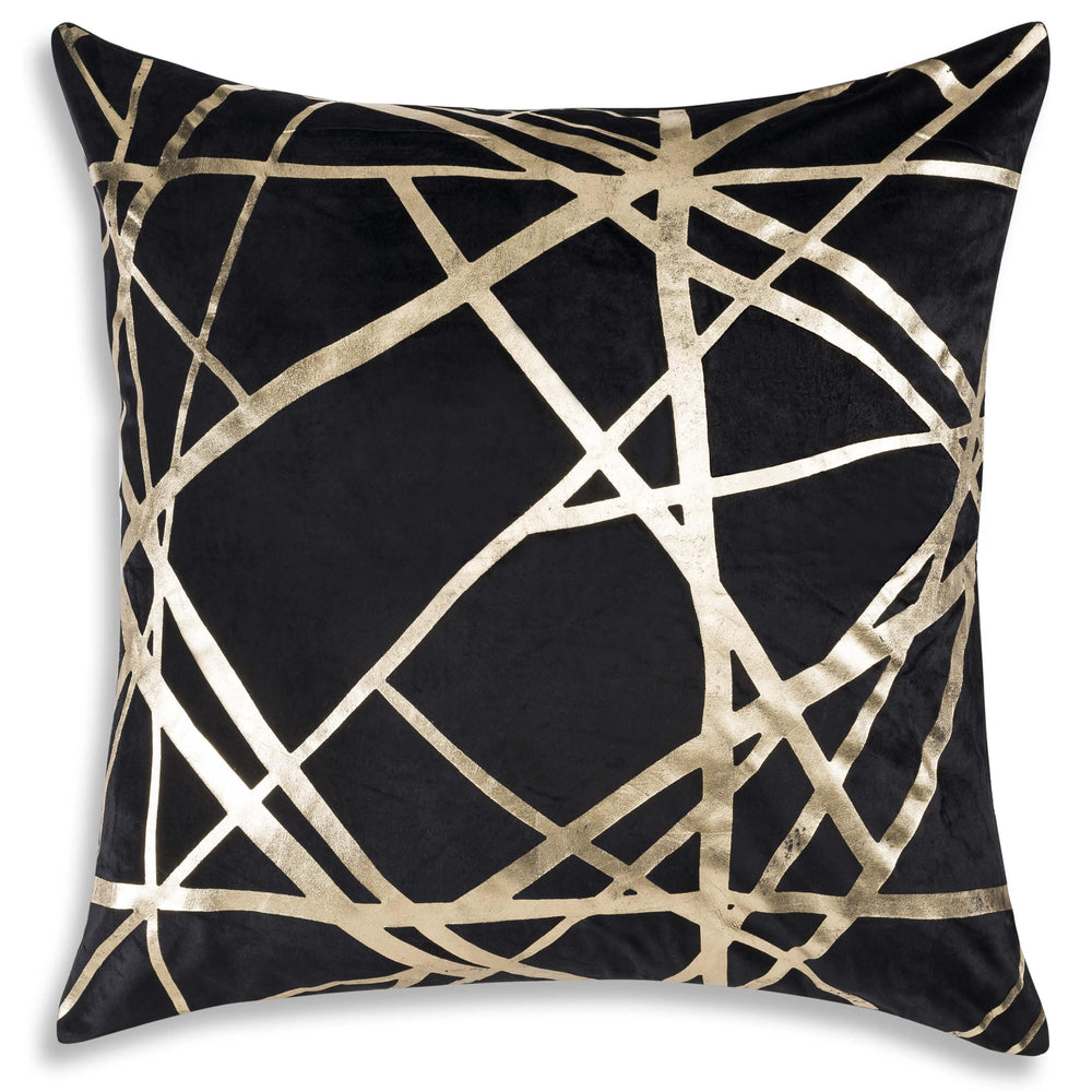 Rica Euro Sham, Black/Gold