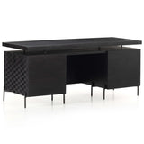 Raffael Desk, Carved Black-Furniture - Office-High Fashion Home