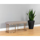 Rayla Bench, Belfast Oyster Shell-Furniture - Chairs-High Fashion Home