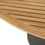 Reina 54" Outdoor Dining Table, Natural Teak