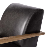 Rhimes Leather Chair, Sonoma Black