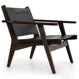 Rivers Leather Sling Chair, Sonoma Black-Furniture - Chairs-High Fashion Home