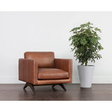 Rogers Leather Chair, Shalimar Tobacco-Furniture - Chairs-High Fashion Home