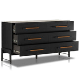 Rosedale 6 Drawer Dresser, Ebony Oak