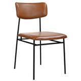 Sailor Leather Dining Chair, Brown, Set of 2