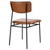 Sailor Leather Dining Chair, Brown, Set of 2