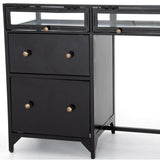 Shadow Box Desk Black-Furniture - Office-High Fashion Home