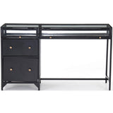 Shadow Box Desk Black-Furniture - Office-High Fashion Home