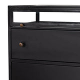 Shadow Box Nightstand, Black-Furniture - Accent Tables-High Fashion Home