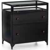 Shadow Box Nightstand, Black-Furniture - Accent Tables-High Fashion Home