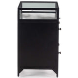 Shadow Box Nightstand, Black-Furniture - Accent Tables-High Fashion Home