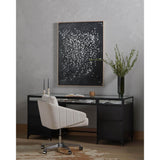 Shadow Box Executive Desk, Black-Furniture - Office-High Fashion Home