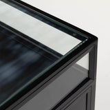 Shadow Box Executive Desk, Black-Furniture - Office-High Fashion Home