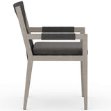 Sherwood Outdoor Arm Chair, Charcoal/Weathered Grey