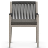 Sherwood Outdoor Arm Chair, Charcoal/Weathered Grey